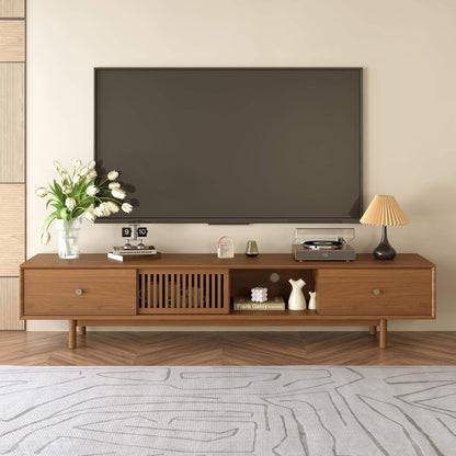 TV Stand T10 - FK - M001 Mid - Century Modern Spacious Storage 78.7" - FamiDear