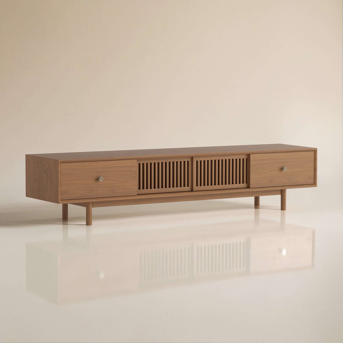 TV Stand T10 - FK - M001 Mid - Century Modern Spacious Storage 78.7" - FamiDear