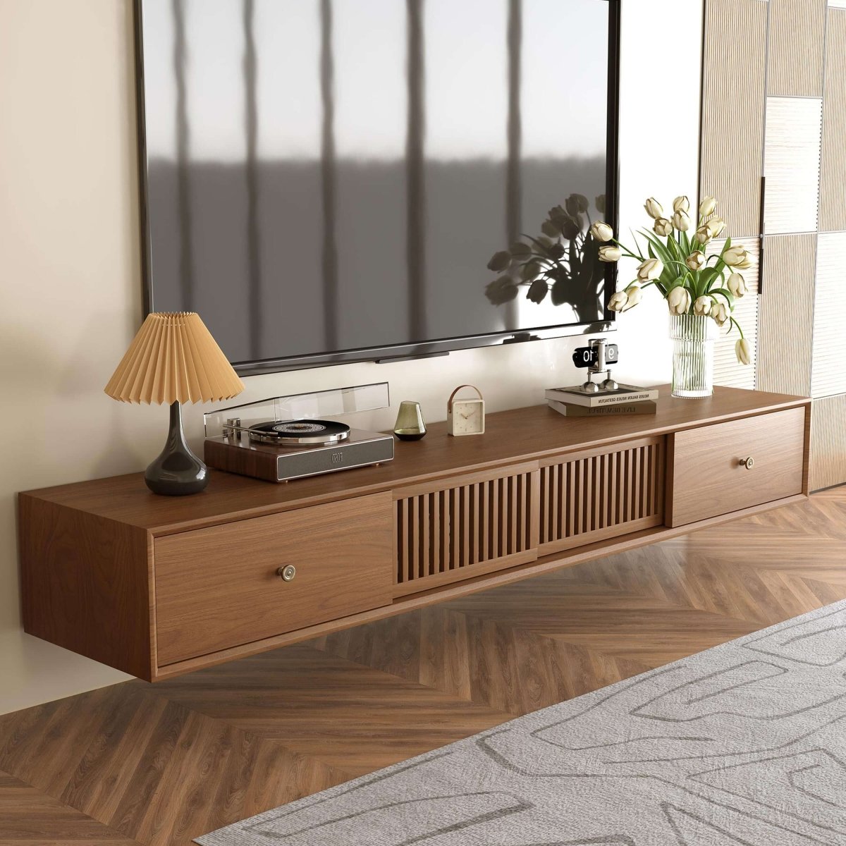 TV Stand T11 - FK - M001 Mid - Century Modern Floating TV Cabinet 78.7" - FamiDear