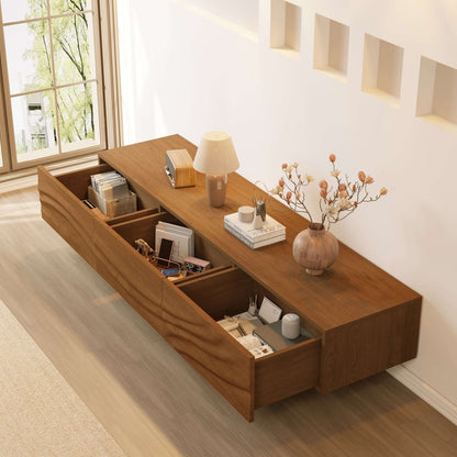 TV Stand T13 - FK - M001 Mid - Century Modern with 3 Drawers Cable Management 82.83" - FamiDear